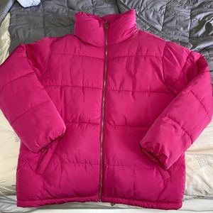 Hot Pink Forever 21 Puffer Coat